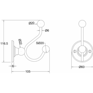 Burlington Double Robe Hook